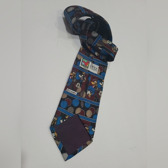 Disney Character Tie - Blue and Burgundy 56 in. - Picture 3 of 6